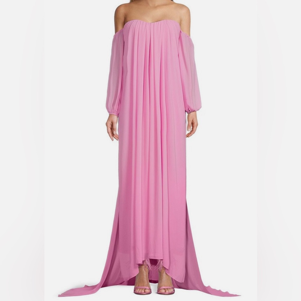 ANTONIO MELANI x STACY AMMON CAPSULE DRESS CREPE CHIFFON LILY PINK SIZE 2